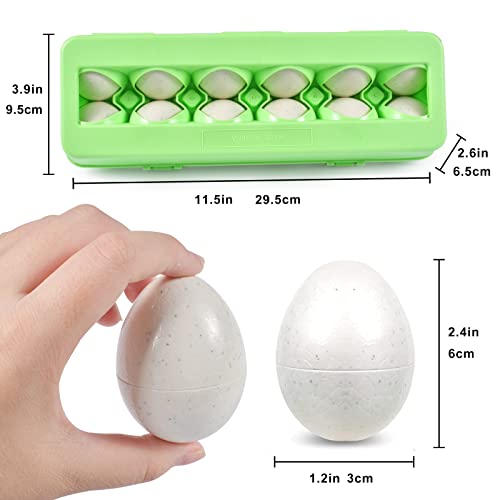 Forhome 12 Pcs Huevos de Pascua, Huevos de Juguetes Niños, Clasificación de Colores y Formas Aprender huevos de juguete, Juguetes de Pascua para niños