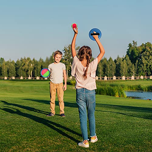 FORMIZON Juego de Pelota, Juego de Bolas de Atrapar, Juego de Bolas de Lanzamiento y Captura con 4 Paletas y 2 Pelotas, Deportes al Aire Libre para Adultos y Niños