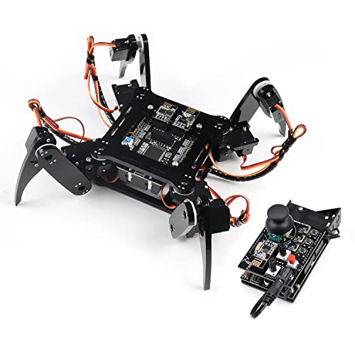 Freenove Quadruped Robot Kit with Remote (Compatible with Arduino IDE), App Remote Control, Walking Crawling Twisting Servo Stem Project