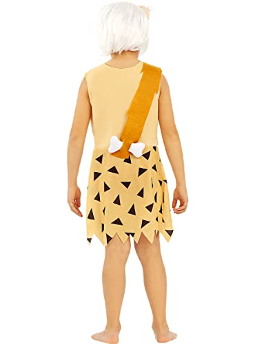 Funidelia | Disfraz de Bam-Bam - Los Picapiedra para niño The Flintstones, Cavernícolas - Disfraz para niños y divertidos accesorios para Fiestas, Carnaval y Halloween - Talla 3-4 años - Naranja