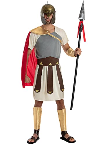 Funidelia | Disfraz de gladiador para hombre Roma, Gladiador, Centurión - Disfraz para adultos y divertidos accesorios para Fiestas, Carnaval y Halloween - Talla M - L - Marrón