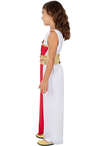 Funidelia | Disfraz de romana para niña Roma, Gladiador, Centurión - Disfraz para niños y divertidos accesorios para Fiestas, Carnaval y Halloween - Talla 10-12 años - Granate