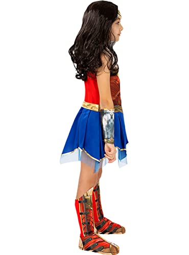 Funidelia | Disfraz de Wonder Woman 1984 para niña Mujer Maravilla, Superhéroes, DC Comics - Disfraces para niños, accesorios para Fiestas, Carnaval y Halloween - Talla 7-9 años - Rojo