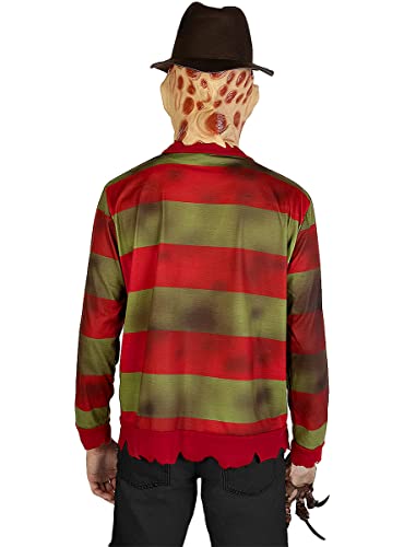 Funidelia | Jersey de Freddy Krueger - Pesadilla en Elm Street para hombre Películas de miedo - Disfraz para adultos y divertidos accesorios para Fiestas, Carnaval y Halloween - Talla M - Rojo