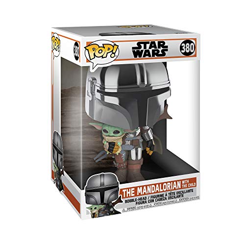 Funko 49931 Pop Star Wars:Mandalorian-10 Mandalorian (w/Chrome Armour) Collectible Toy, Multicolour & Pop Star Wars: Mandalorian-The Child Figura Coleccionable, Multicolor (48740)