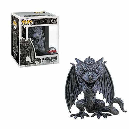 Funko- Figura Pop Juego de Tronos Rhaegal Iron Exclusive Muñecos acción, Multicolor (122473)