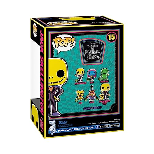 Funko Pop! Disney: The Nightmare Before Christmas - Blacklight - Jack Skellington - Figura de Vinilo Coleccionable - Idea de Regalo- Mercancia Oficial - Juguetes para Niños y Adultos - Movies Fans