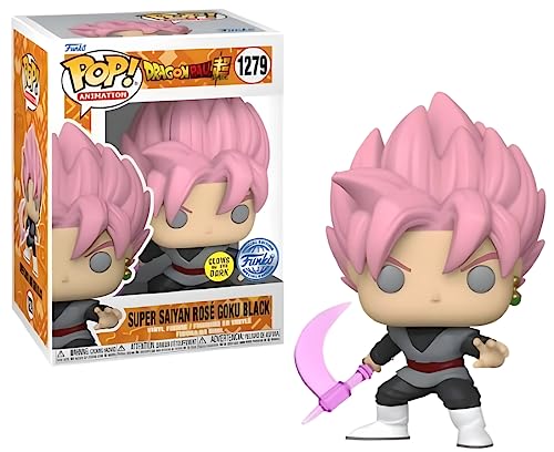 Funko Pop Figuras Dragon Ball Super Rosé Goku Black #1279 Pop Exclusive Edition - Brilla en la Oscuridad