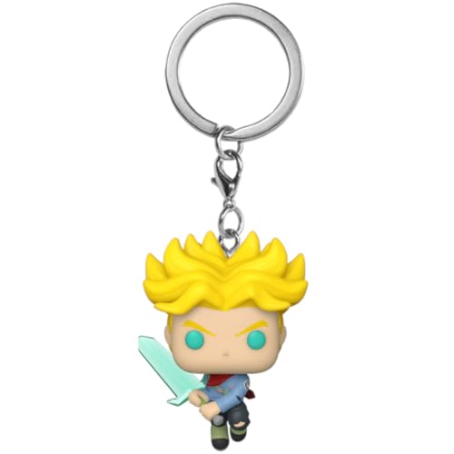 Funko Pop! Keychain: DBS - Super Saiyan Trunks with Sword - Dragon Ball Super - Minifigura de Vinilo Coleccionable Llavero Original - Relleno de Calcetines - Idea de Regalo- Mercancia Oficial