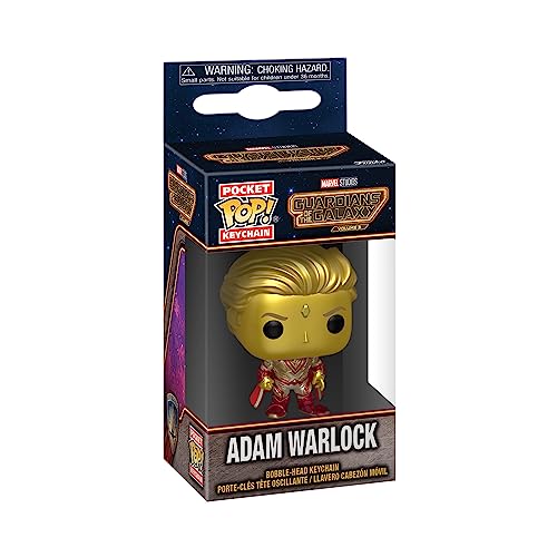 Funko Pop! Keychain: Marvel - Guardians of The Galaxy 3 - Adam Warlock - Guardianes de la Galaxia - Minifigura de Vinilo Coleccionable Llavero Original - Relleno de Calcetines - Idea de Regalo