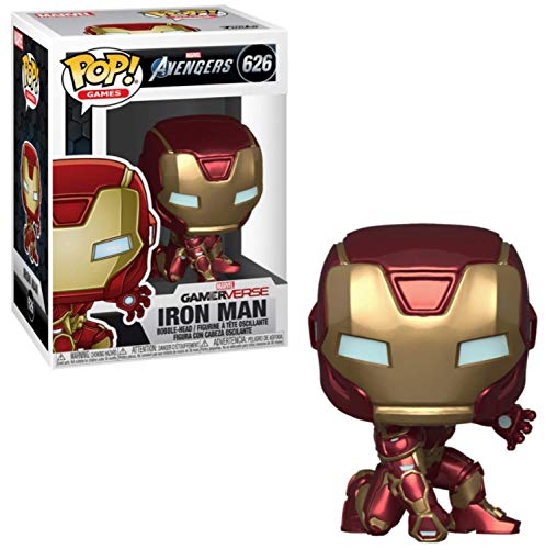 Funko - Pop! Marvel: Avengers Game - Iron Man Figurina, Stark Tech Suit, Multicolor (47756) & 56829 - Marvel Spiderman - No Way Home - Spider-Man (Integrated Suit)