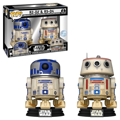 Funko POP! Star Wars Celebration 2023 R2-D2 y R5-D4 Vinyl Bobblehead Set de 2 unidades exclusivo de la convenci n gal ctica 2023