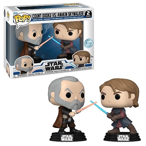 Funko Pop! Star Wars: Count Dooku vs Anakin paquete de 2 (exclusivo de Gamestop)