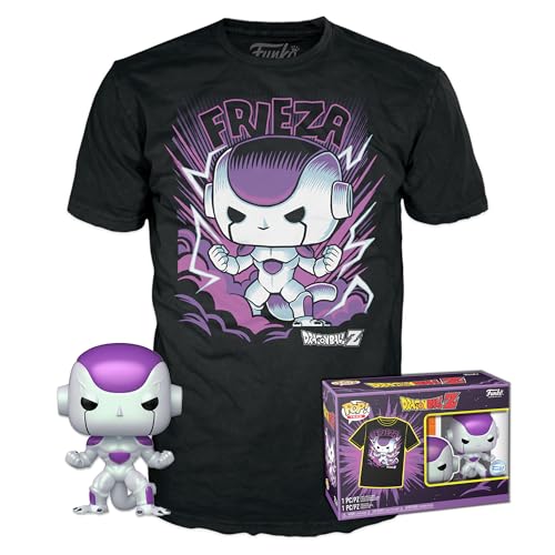 Funko Pop! & tee: DBZ - Frieza FF - Large - (L) - Dragon Ball Z - Camiseta, Franela - Ropa con Figura de Vinilo Coleccionable - Idea de Regalo - Juguetes y Camiseta de Manga Corta para Adultos