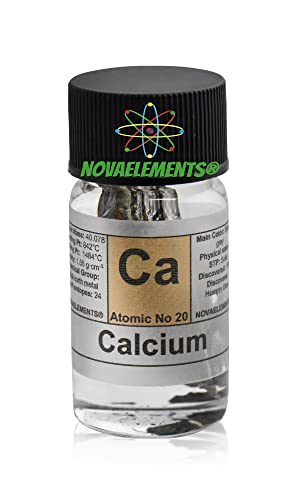 Fútbol metal elemento 20 pellets, 99,8% 3 g en am de cristal – Calcium metal element 20 sample pellets, 3 g 99,8% de vidrio vial