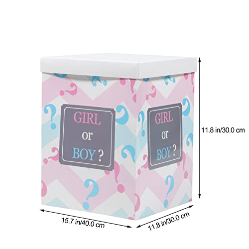 Gadpiparty Decoraciones De Bebe Caja De Globo De Revelación De Género Caja De Juego Extraíble Bebé Niño Y Niña Globo De Votación De Revelación De Género Caja De Papel Actividades Baby Shower