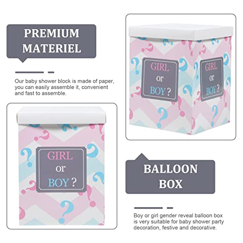 Gadpiparty Decoraciones De Bebe Caja De Globo De Revelación De Género Caja De Juego Extraíble Bebé Niño Y Niña Globo De Votación De Revelación De Género Caja De Papel Actividades Baby Shower