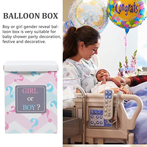 Gadpiparty Decoraciones De Bebe Caja De Globo De Revelación De Género Caja De Juego Extraíble Bebé Niño Y Niña Globo De Votación De Revelación De Género Caja De Papel Actividades Baby Shower