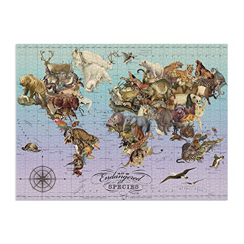 Galison 9780735369900 Wendy Gold Endangered Species 1500 Piece Puzzle