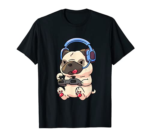 Gamer Pug Juego Pugs Regalo de Videojuegos Camiseta