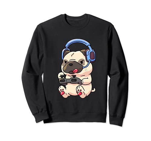 Gamer Pug Juego Pugs Regalo de Videojuegos Sudadera