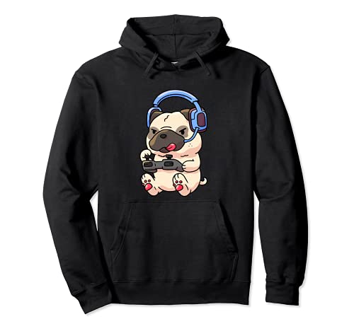 Gamer Pug Juego Pugs Regalo de Videojuegos Sudadera con Capucha