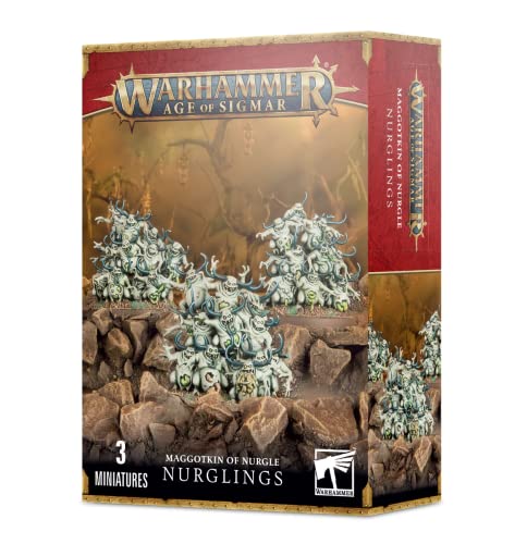 Games Workshop-Kit de plástico Daemons of Nurgle Nurglings, Color Negro (99129915037)