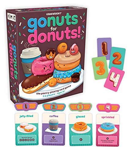 Gamewright , Go Nuts for Donuts, Board Game, Ages 8+, 2-6 Players, 20 Minutes Playing Time