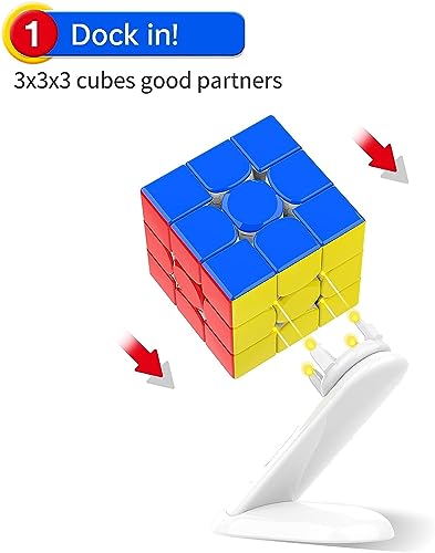 GAN 3x3 Stand de Exposición para Smart Cube, Cubos Inteligentes, Soporte de plástico para Cubos de Velocidad Inteligentes Accesorios para Puzzle, Compatible con Gan 3x3 Smart Cube