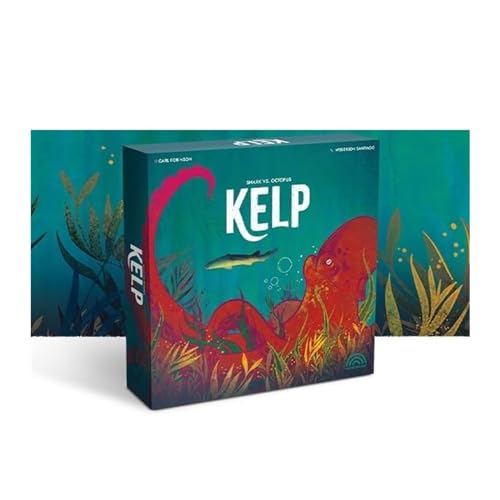 GCACE Kelp Board Game Shark VS Octopus, Hide And Seek Meets Bluffing And Manipulation, Deck Builder Meets Dice Bag Builder, 2-Player Asymmetrical Game, Portable Family Board Game Set, Wonderful For Co