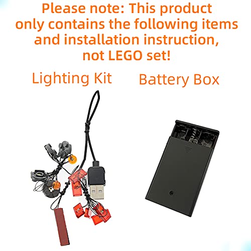 GEAMENT Kit de Luces LED para Dom's Dodge Charger - Compatible con Lego Technic 42111 (Juego Lego no Incluido) (con Instrucciones)