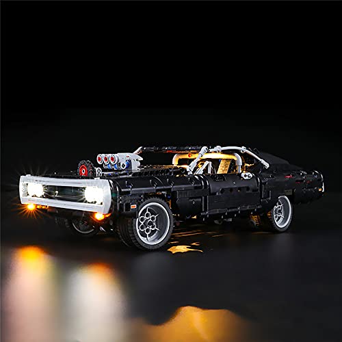 GEAMENT Kit de Luces LED para Dom's Dodge Charger - Compatible con Lego Technic 42111 (Juego Lego no Incluido) (con Instrucciones)