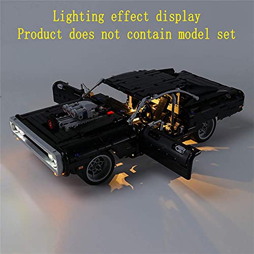 GEAMENT Kit de Luces LED para Dom's Dodge Charger - Compatible con Lego Technic 42111 (Juego Lego no Incluido) (con Instrucciones)