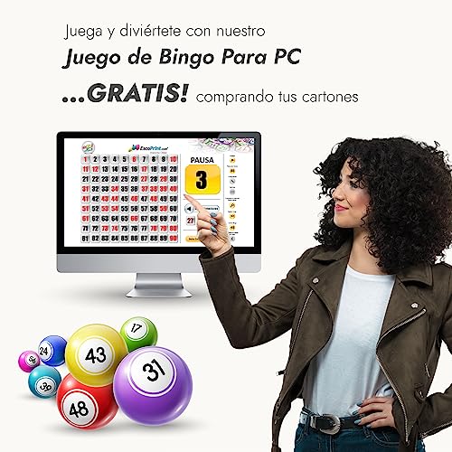 Genérico 480 Cartones de Bingo Troquelados + Juego de Bingo para PC Gratis (480 Cartones, Azul)