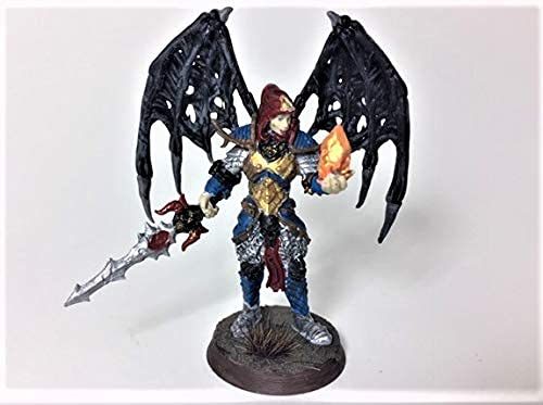 Genérico Aasimar Caído - El Necromante - Hero Creations - RPG - Mazmorras y dragones - DND - Pathfinder - Diorama - Figura en miniatura (gris/sin pintar)