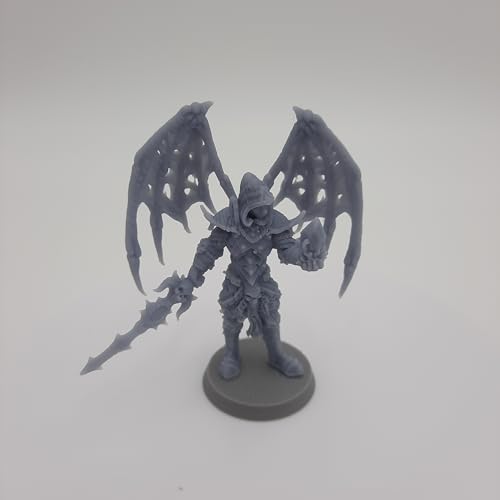 Genérico Aasimar Caído - El Necromante - Hero Creations - RPG - Mazmorras y dragones - DND - Pathfinder - Diorama - Figura en miniatura (gris/sin pintar)