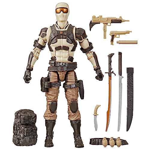 G.I. Joe Classified Series Desert Commando Snake Eyes, figuras de acción coleccionables de G.I. Joe, 92, figuras de acción de 6 pulgadas para niños y niñas, con 9 accesorios