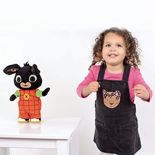 Giochi Preziosi Bing - Peluche de 36 cm para Hablar y Bailar, presiona la Mano para activar la música, con Juego de Las Figuras Musicales con 4 músicas Diferentes, a Partir de 18 Meses, BNG33000