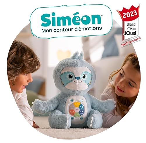 Gipsy Toys – Simeon, Mi narrador de emociones – Peluche Interactive Musical, narrador de Historias – Gestión Emocional – Música – Niño y Niñas – 10 Meses a 7 Años – 28 cm – Verde Agua