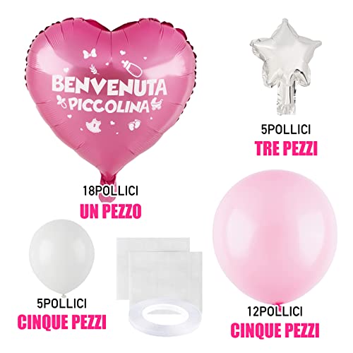 Globos Centro de Mesa Italiano Benvenuto Piccolino (Benvenuto Piccolina)