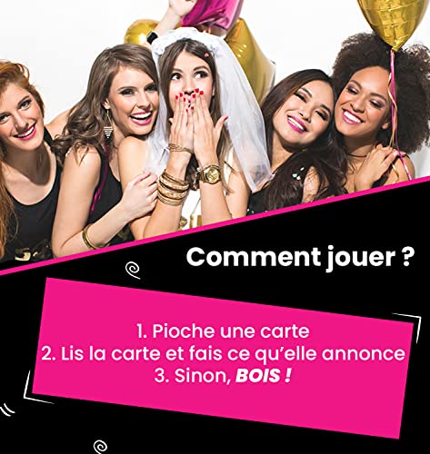 Glop Enterrement de Vie de Jeune Fille - EVJF - Jeu à Boire - Jeu Evjf - Bride to Be - Team Bride - Jeux de Cartes Adulte - Jeu de Société pour Apéro & Soirées