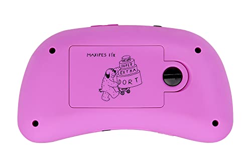 GoGEN Maxipes Consola de juegos I 200 juegos I Pantalla LCD 2.7" I 16 bits I Toma de auriculares I 3 x AAA o cable USB I Portátil para niños I (rosa)