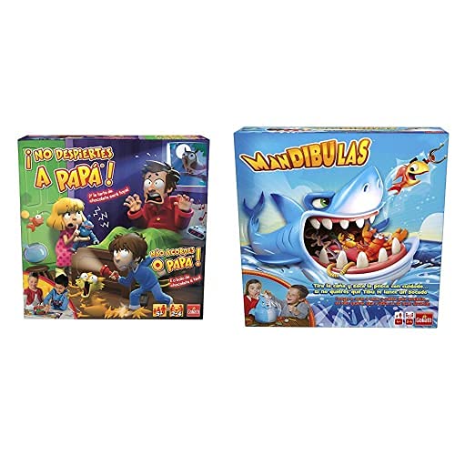 Goliath ¡No Despiertes A Papá Juego De Mesa Infantil, 26.9 X 26.7 X 8.4 (118 70581) + Mandibulas La Pesca Más Divertida, Juego De Mesa Infantil, A Partir De 4 Años