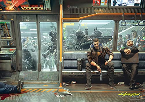 Good Loot Cyberpunk 2077 Metro - Rompecabezas de 1000 Piezas para Adultos y Niños a Partir de 14 Años - Rompecabezas de Juego de 68x48cm con Póster y Bolsa de Transporte - Mercancía Cyberpunk