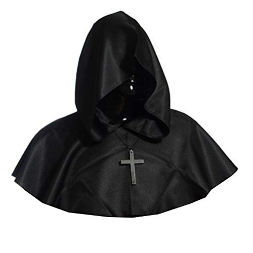 Gothden Golden service Monje Traje con Capucha Sacerdote Hermano Edad Media Carnaval Disfraces Disfraz de Cosplay de Halloween con Capucha