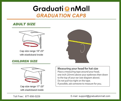 GraduationMall Sombrero de Graduación 2023 Birrete Graduacion Adulto Gorro de Graduacion Fiesta Universidad Escuela Secundaria Azul marino