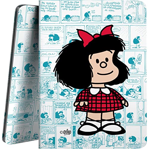 Grafoplás | Carpeta Escolar de Fundas Transparentes A4| Tapas Flexibles | 30 Forros de Polipropileno | Colección Diseño Mafalda Viñetas | Poliplás