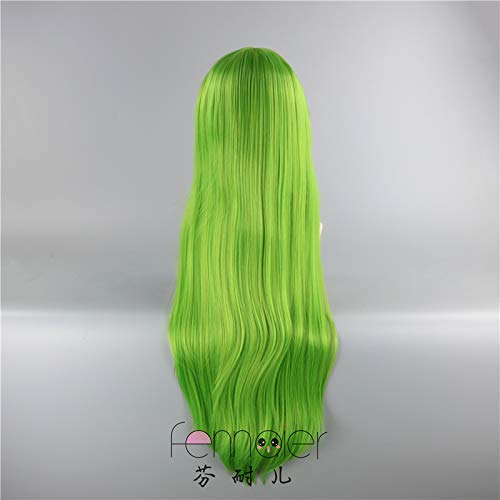 Green Wig ODE GEASS Lelouch of the Rebellion C.C. Cosplay Halloween Straight Long Hair Role Play