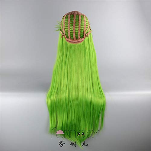 Green Wig ODE GEASS Lelouch of the Rebellion C.C. Cosplay Halloween Straight Long Hair Role Play