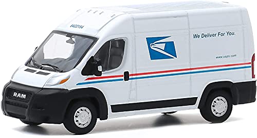 Greenlight 53010-F Route Runners Series 1-2019 Ram ProMaster 2500 Cargo Servicio postal de techo alto escala 1/64